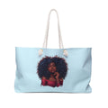 Soft Blue Black Women Division Supply Co Weekender Bag — Soft Blue Travel Tote