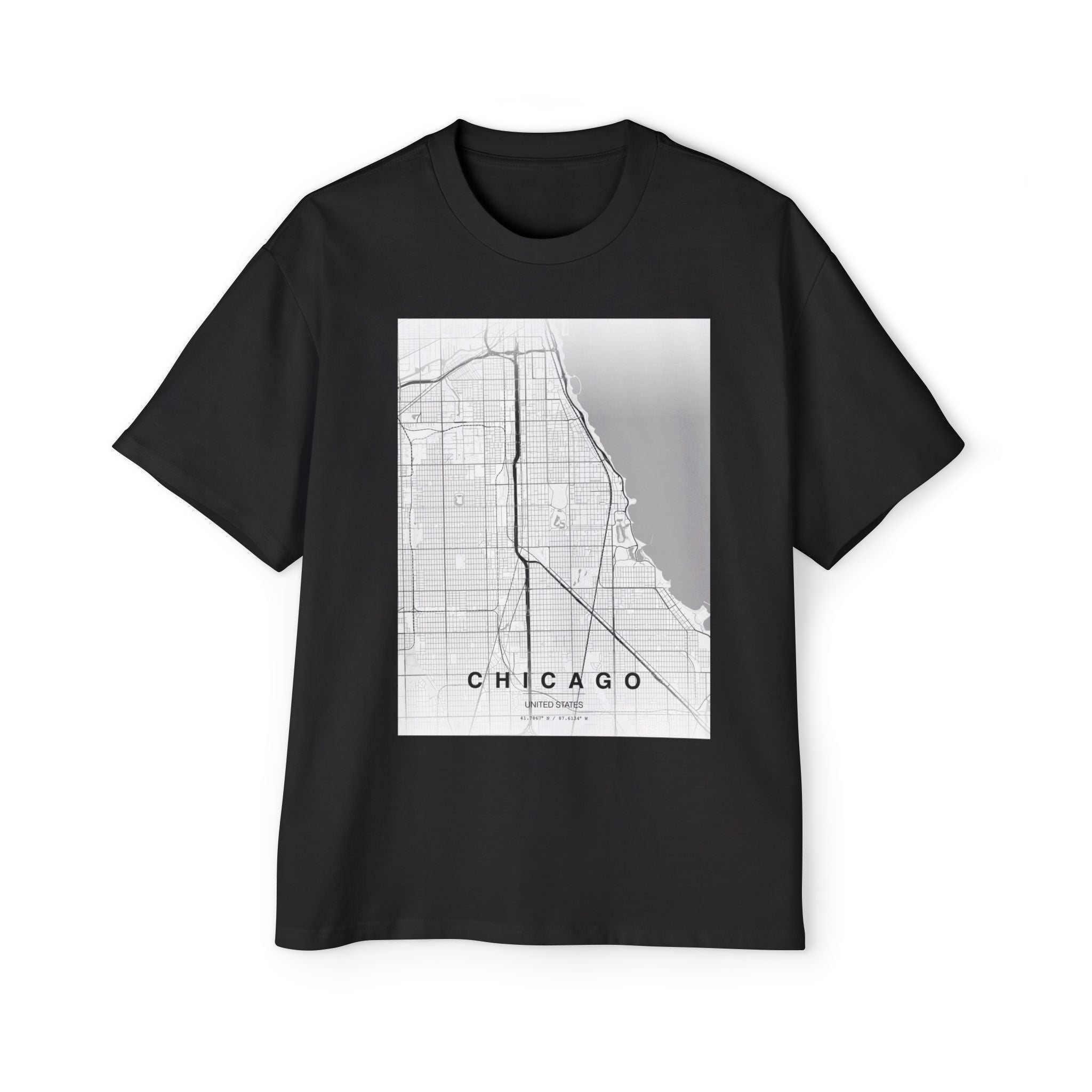 Chicago Map T‑Shirt — City Grid Tee
