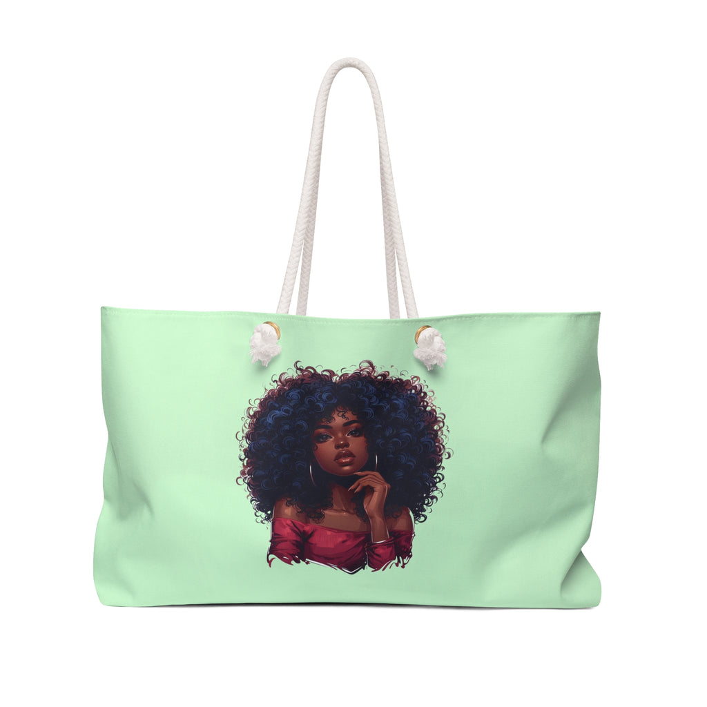 Pastel Green Black Women Division Supply Co Weekender Bag — Pastel Green Travel Tote