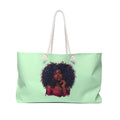 Pastel Green Black Women Division Supply Co Weekender Bag — Pastel Green Travel Tote