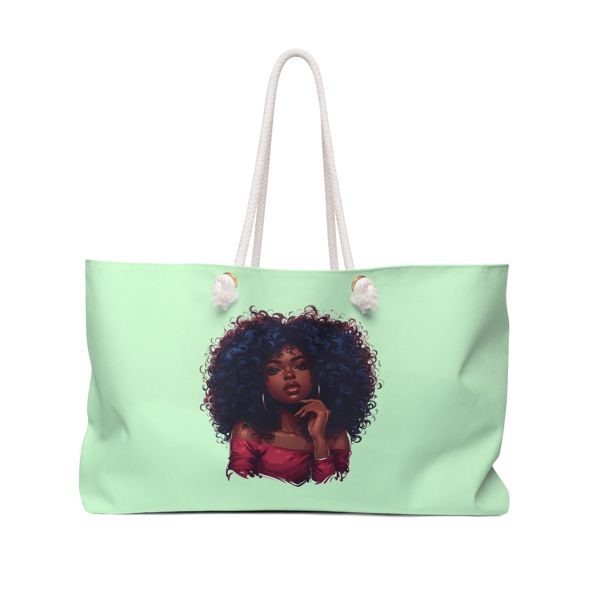 Pastel Green Black Women Division Supply Co Weekender Bag — Pastel Green Travel Tote