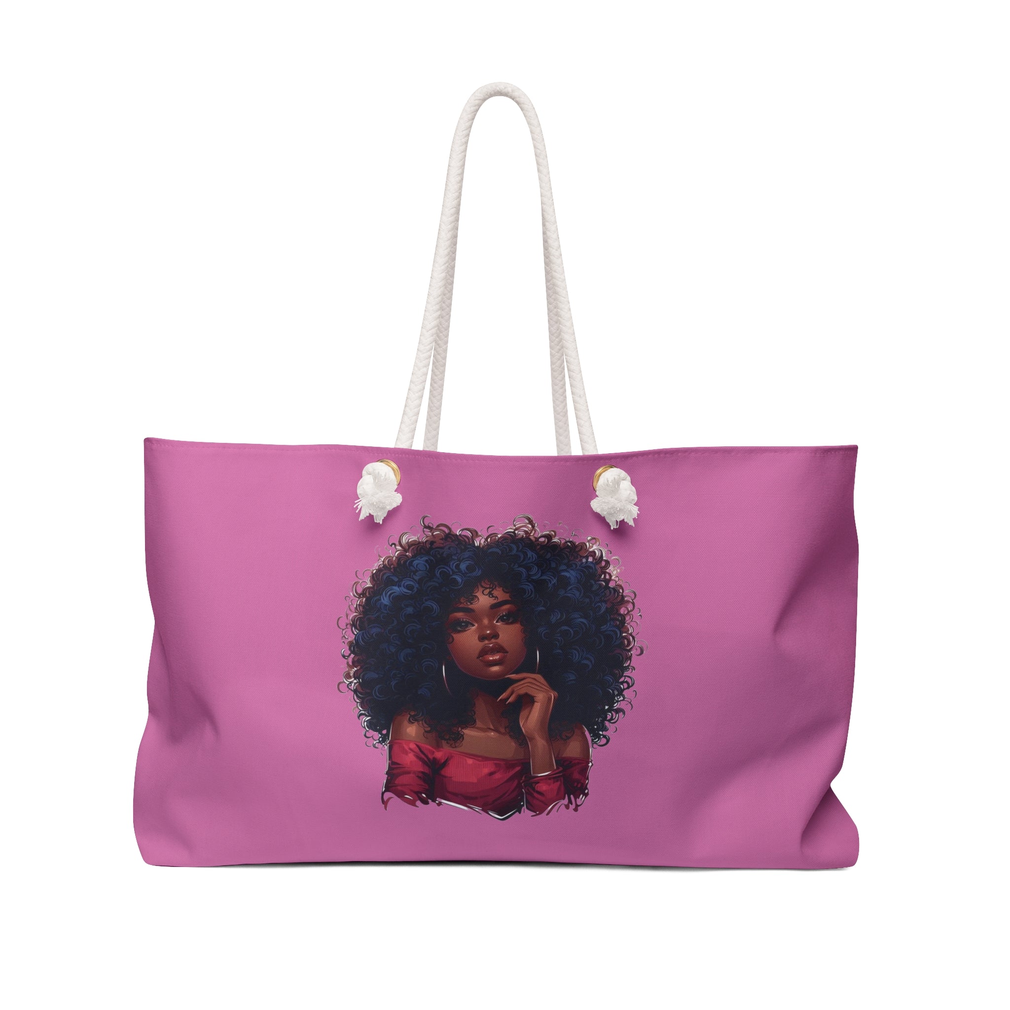 Pink Black Women Division Supply Co Weekender Bag — Pink Travel Tote