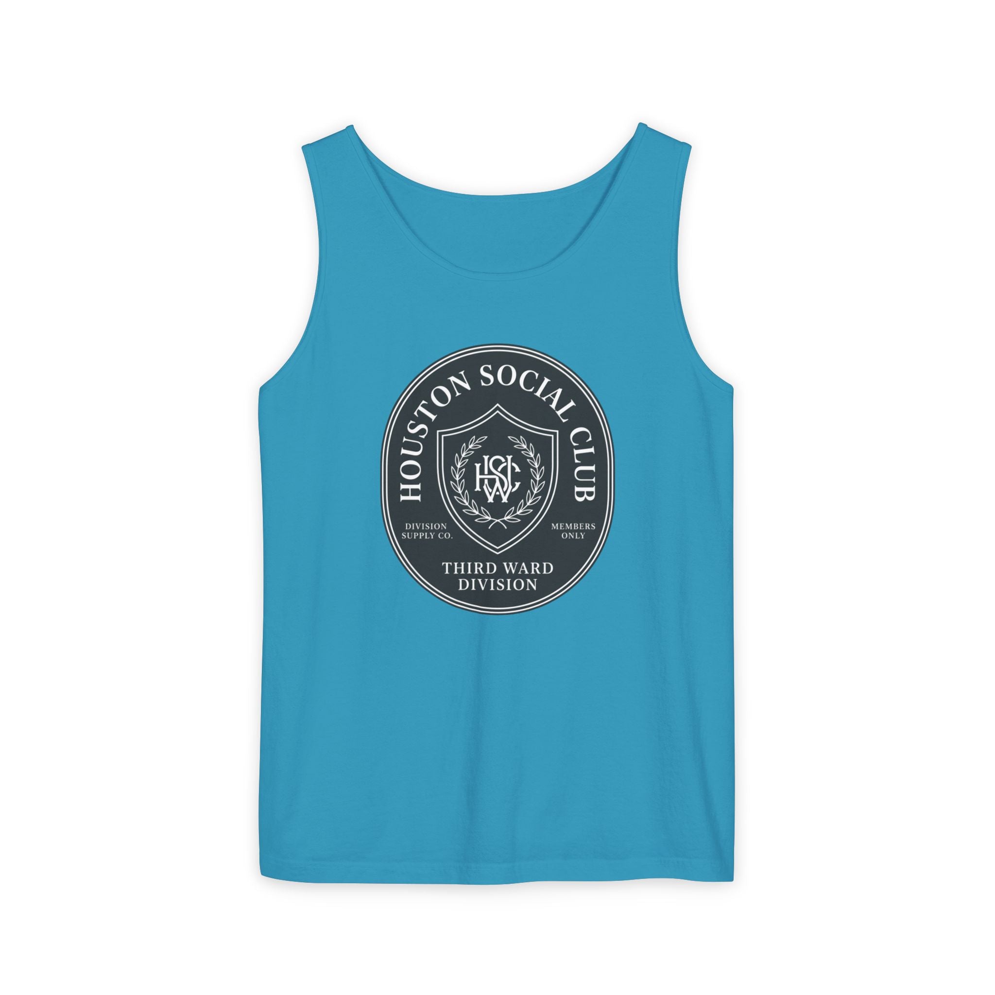 Houston Social Club Third Ward Division Tank Top — Vintage Badge Sleeveless Tee