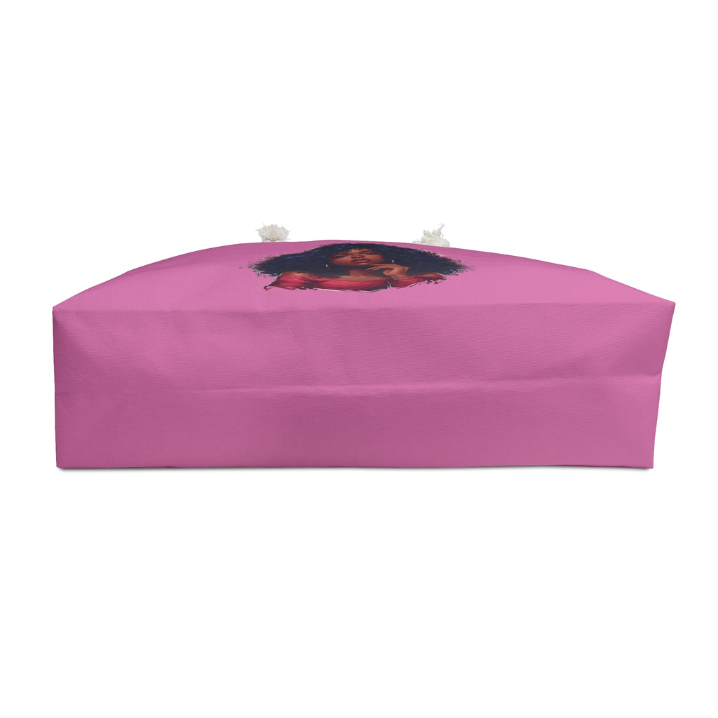 Pink Black Women Division Supply Co Weekender Bag — Pink Travel Tote