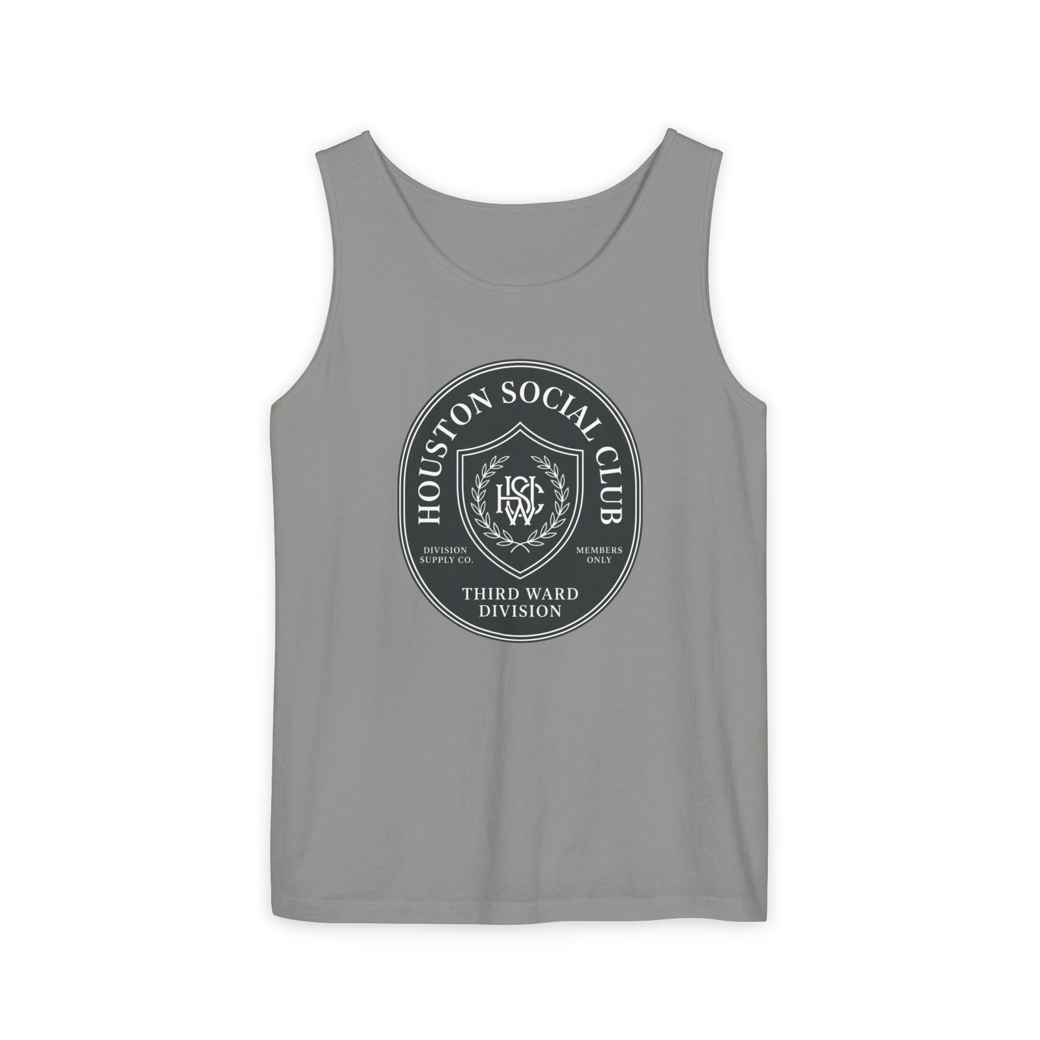 Houston Social Club Third Ward Division Tank Top — Vintage Badge Sleeveless Tee
