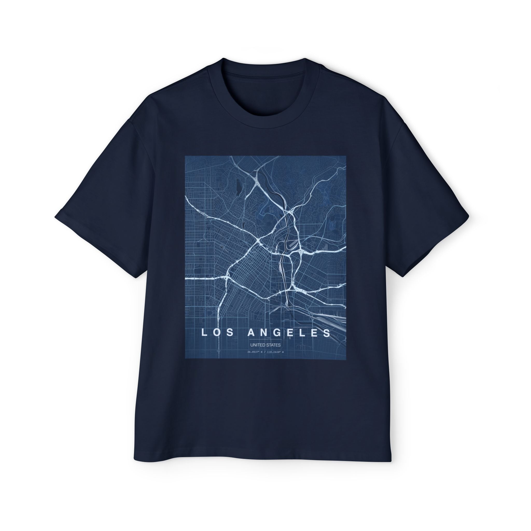 Los Angeles Blueprint Tee — LA Map Graphic T-Shirt
