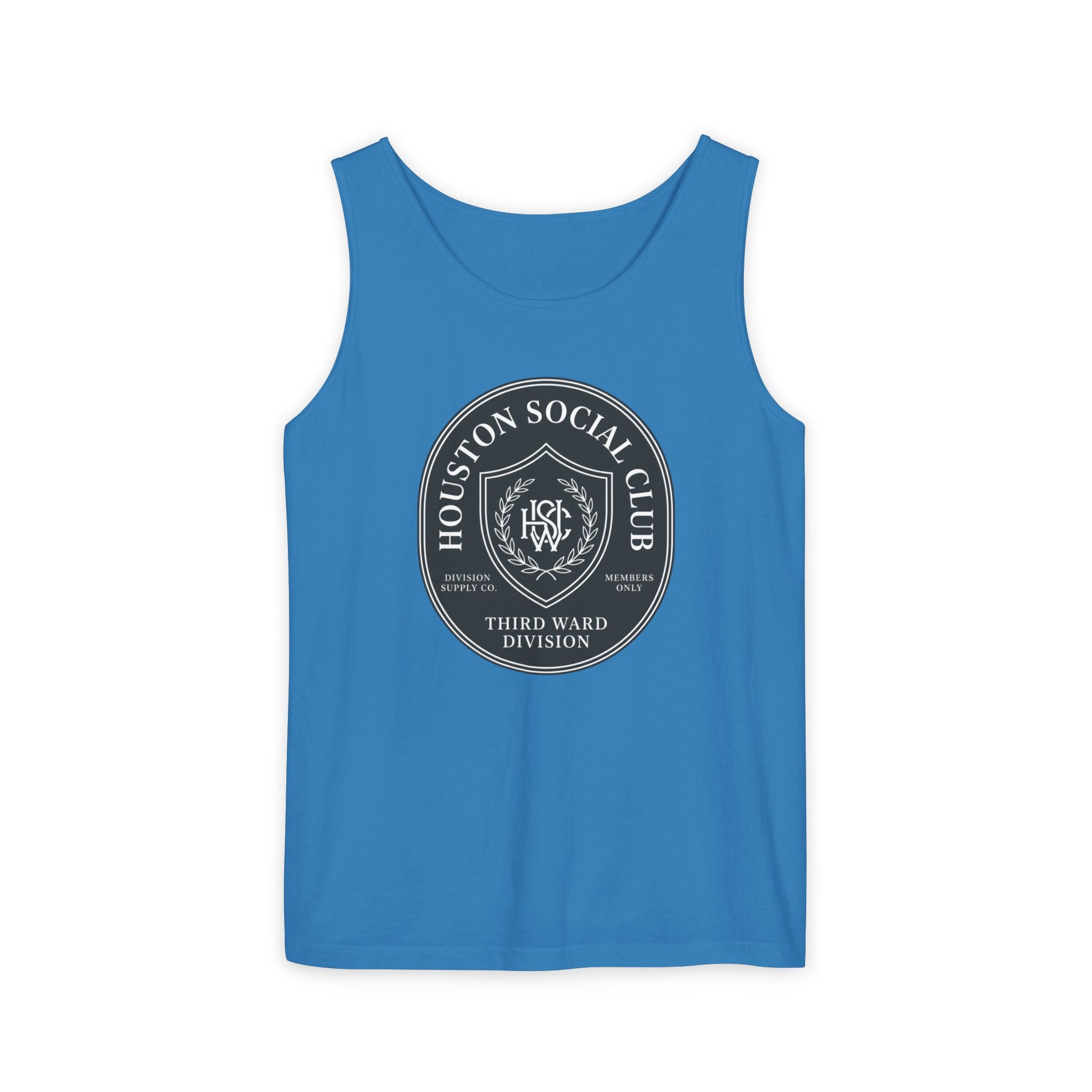 Houston Social Club Third Ward Division Tank Top — Vintage Badge Sleeveless Tee