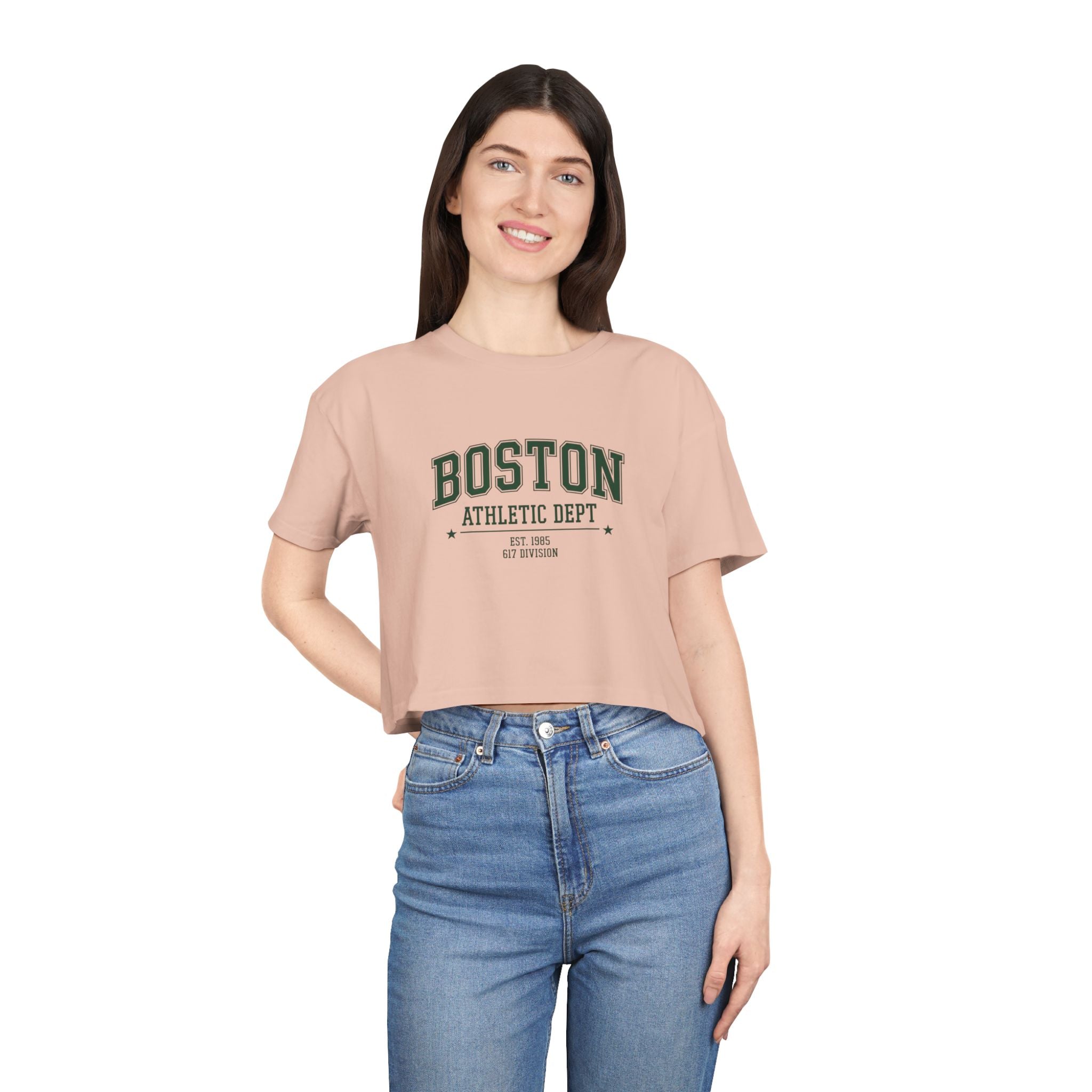 Boston Athletic Dept Women's Crop Tee | 617 Division Supply Co