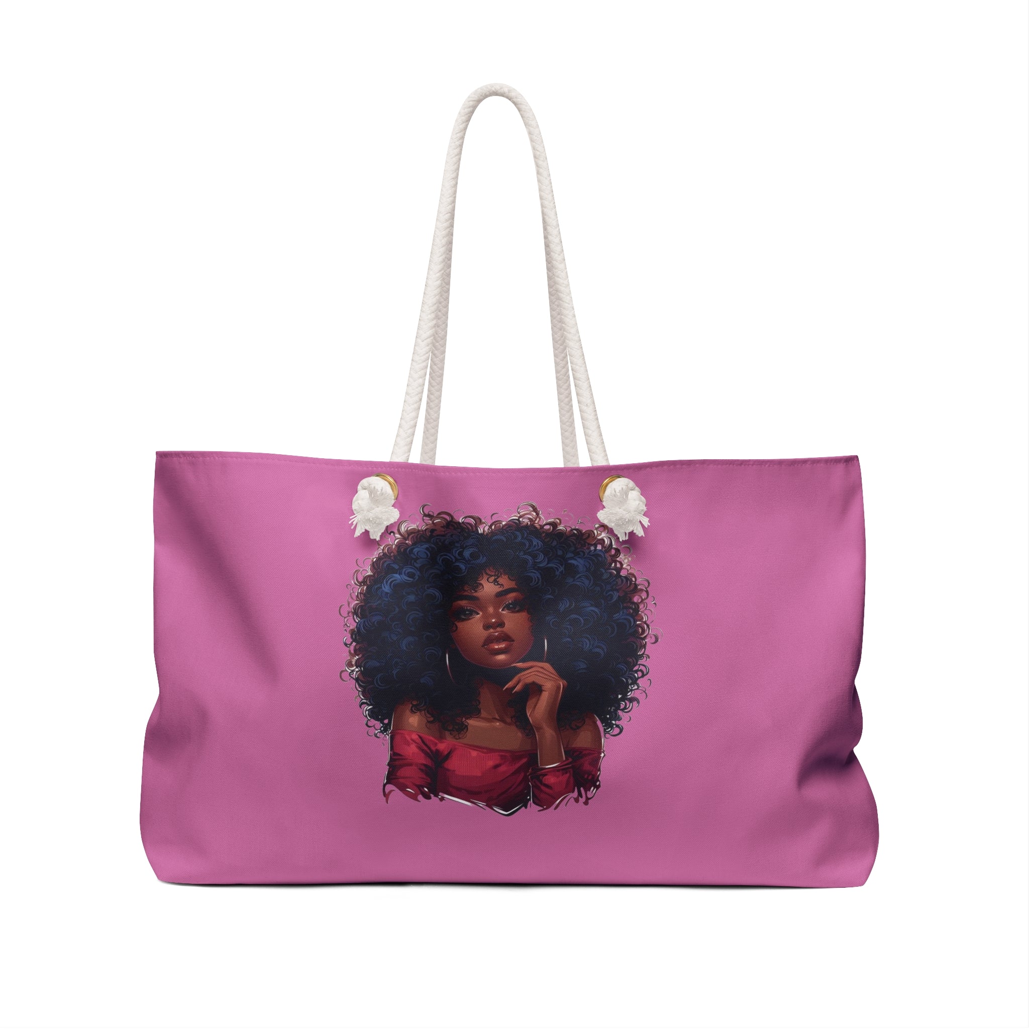 Pink Black Women Division Supply Co Weekender Bag — Pink Travel Tote