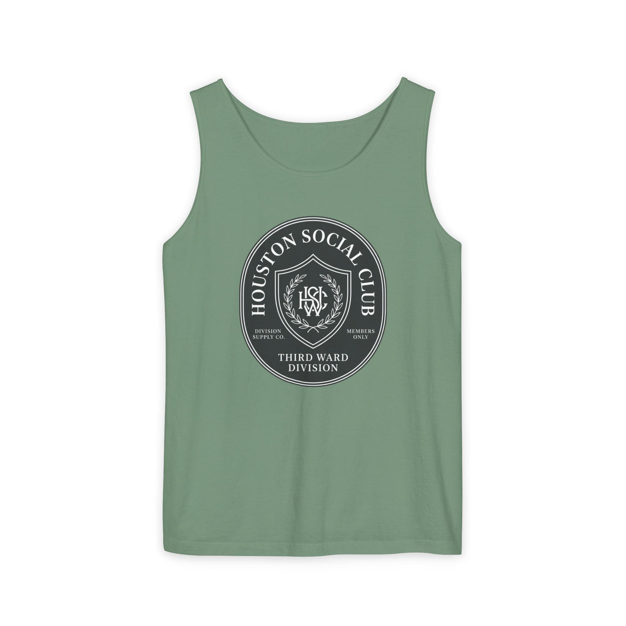 Houston Social Club Third Ward Division Tank Top — Vintage Badge Sleeveless Tee
