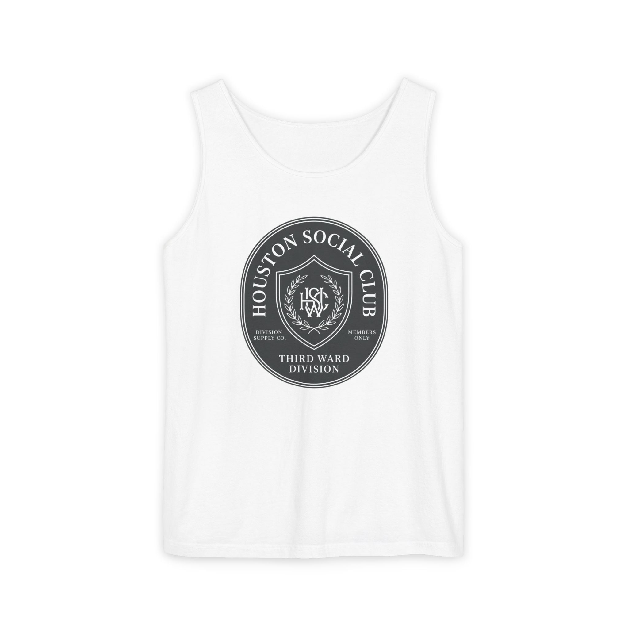 Houston Social Club Third Ward Division Tank Top — Vintage Badge Sleeveless Tee