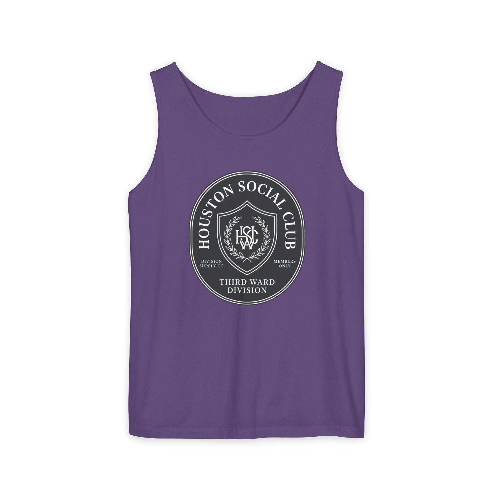 Houston Social Club Third Ward Division Tank Top — Vintage Badge Sleeveless Tee