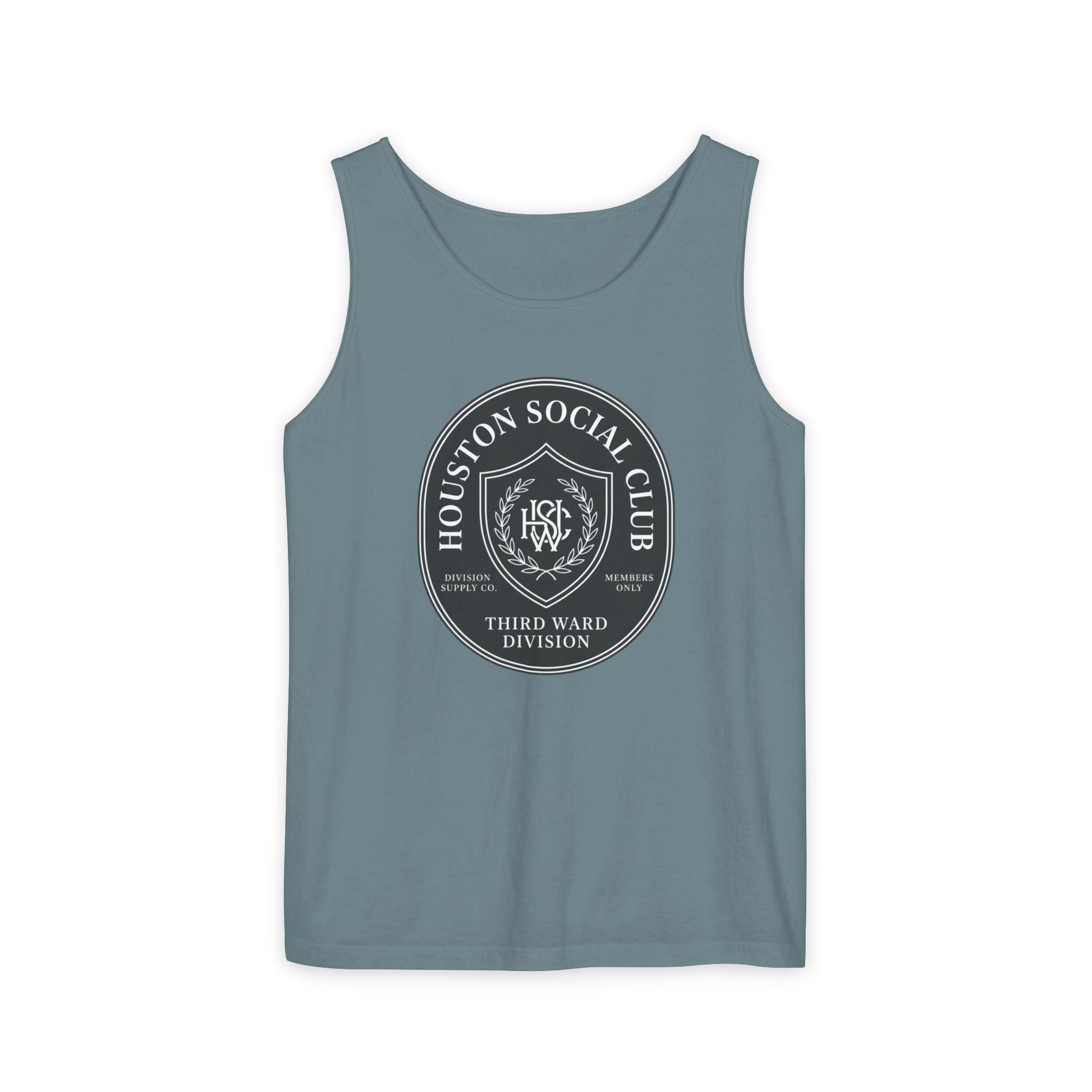 Houston Social Club Third Ward Division Tank Top — Vintage Badge Sleeveless Tee