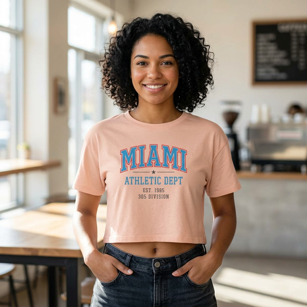 Miami Athletic Dept Women's Crop Tee | 305 Division Supply Co