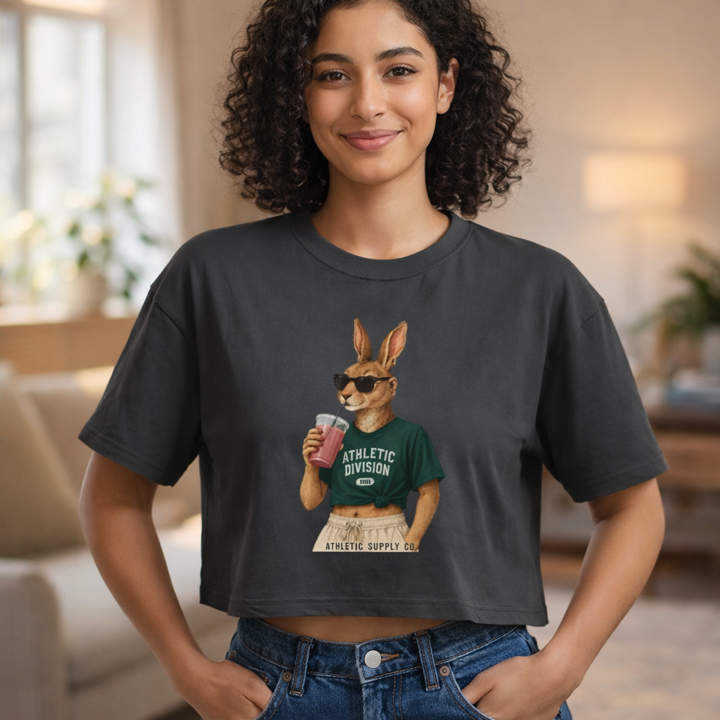 Bunny Athletic Crop Tee — Rabbit Division Supply Co