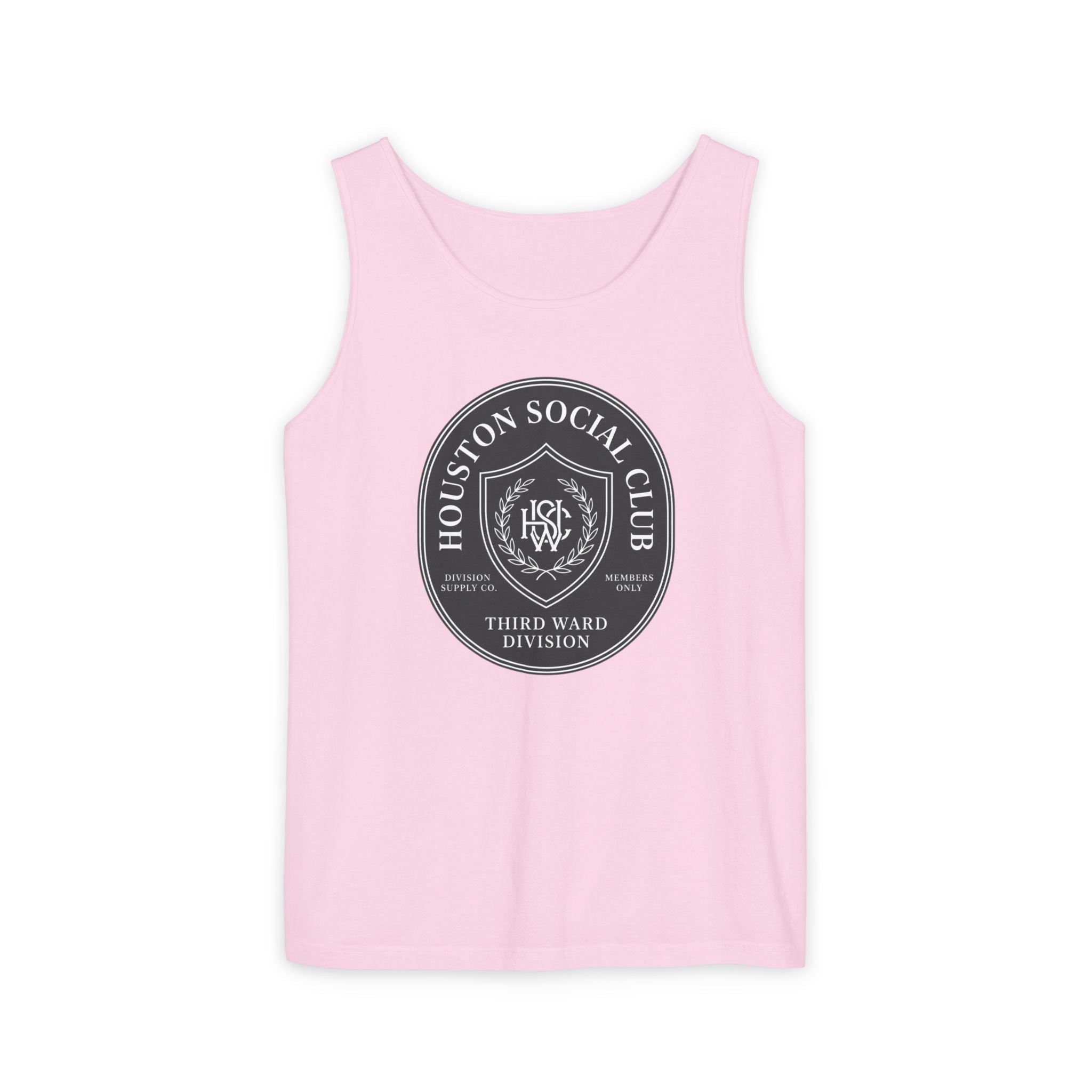 Houston Social Club Third Ward Division Tank Top — Vintage Badge Sleeveless Tee