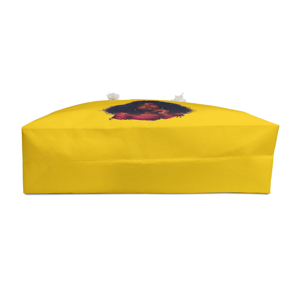 Yellow Black Women Division Supply Co Weekender Bag — Yellow Travel Tote