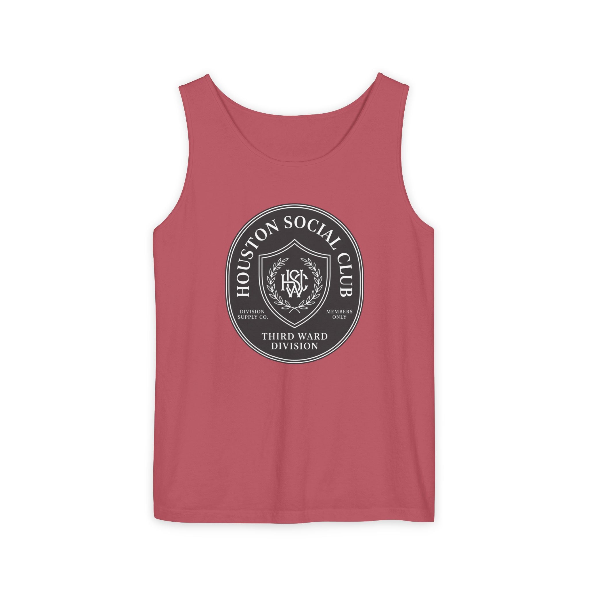 Houston Social Club Third Ward Division Tank Top — Vintage Badge Sleeveless Tee