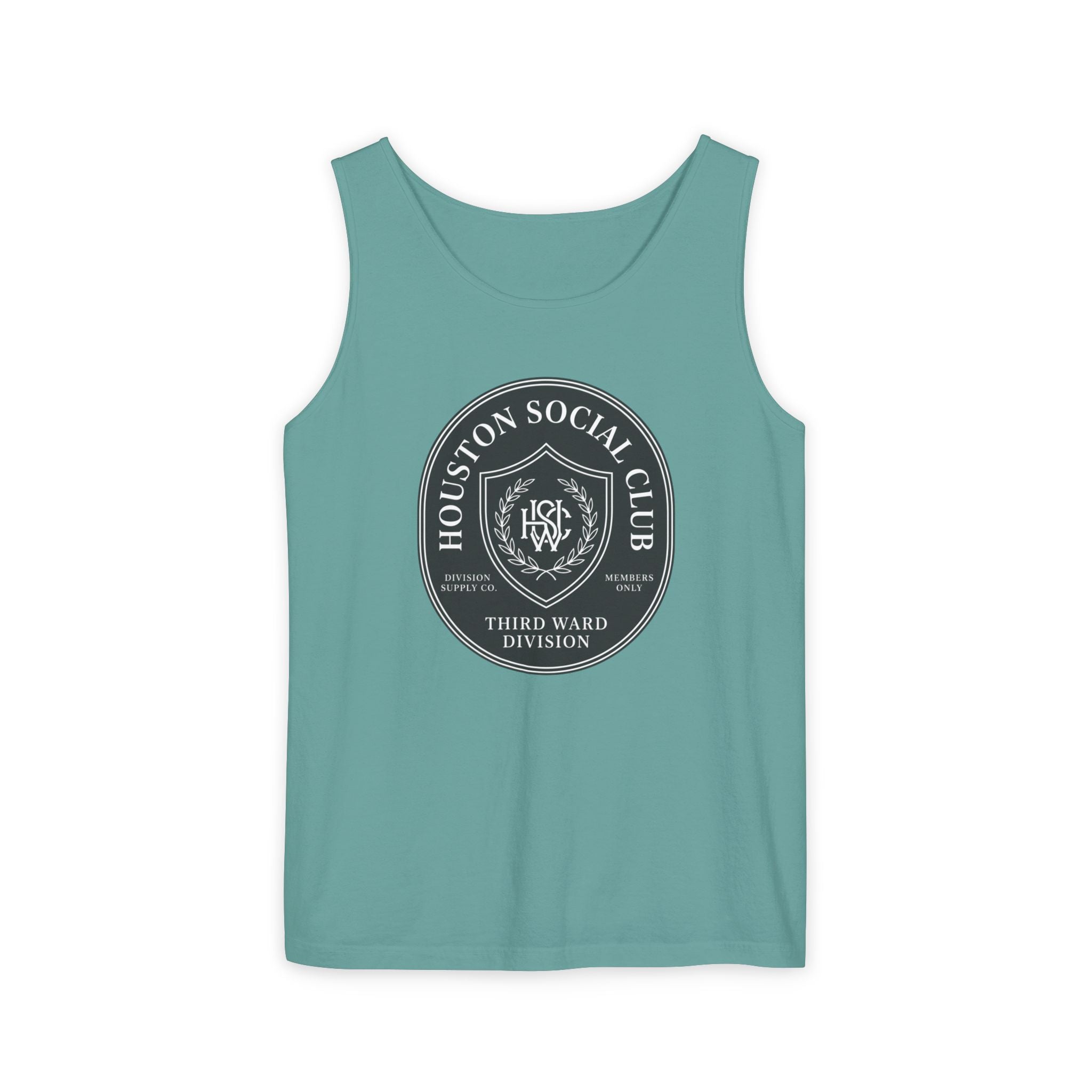 Houston Social Club Third Ward Division Tank Top — Vintage Badge Sleeveless Tee