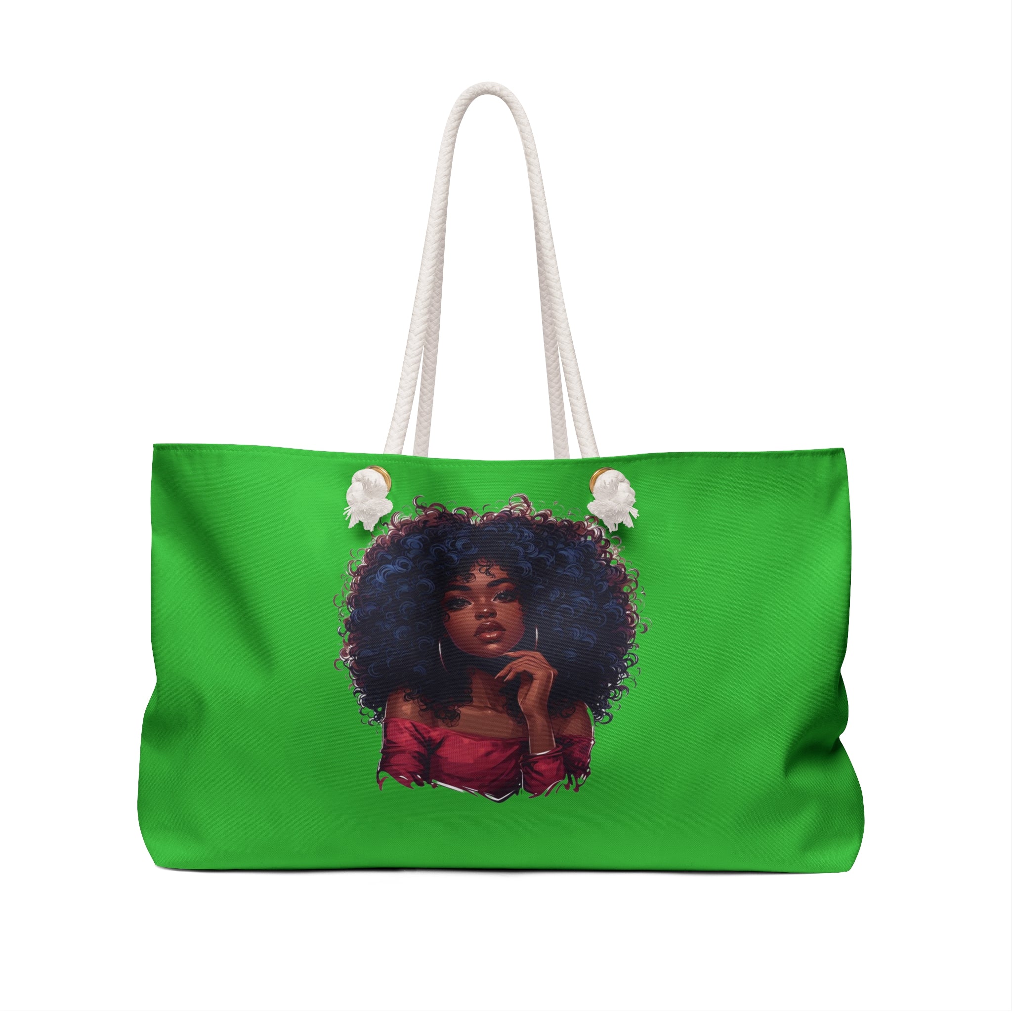 Lime Green Black Women Division Supply Co Weekender Bag — Lime Travel Tote