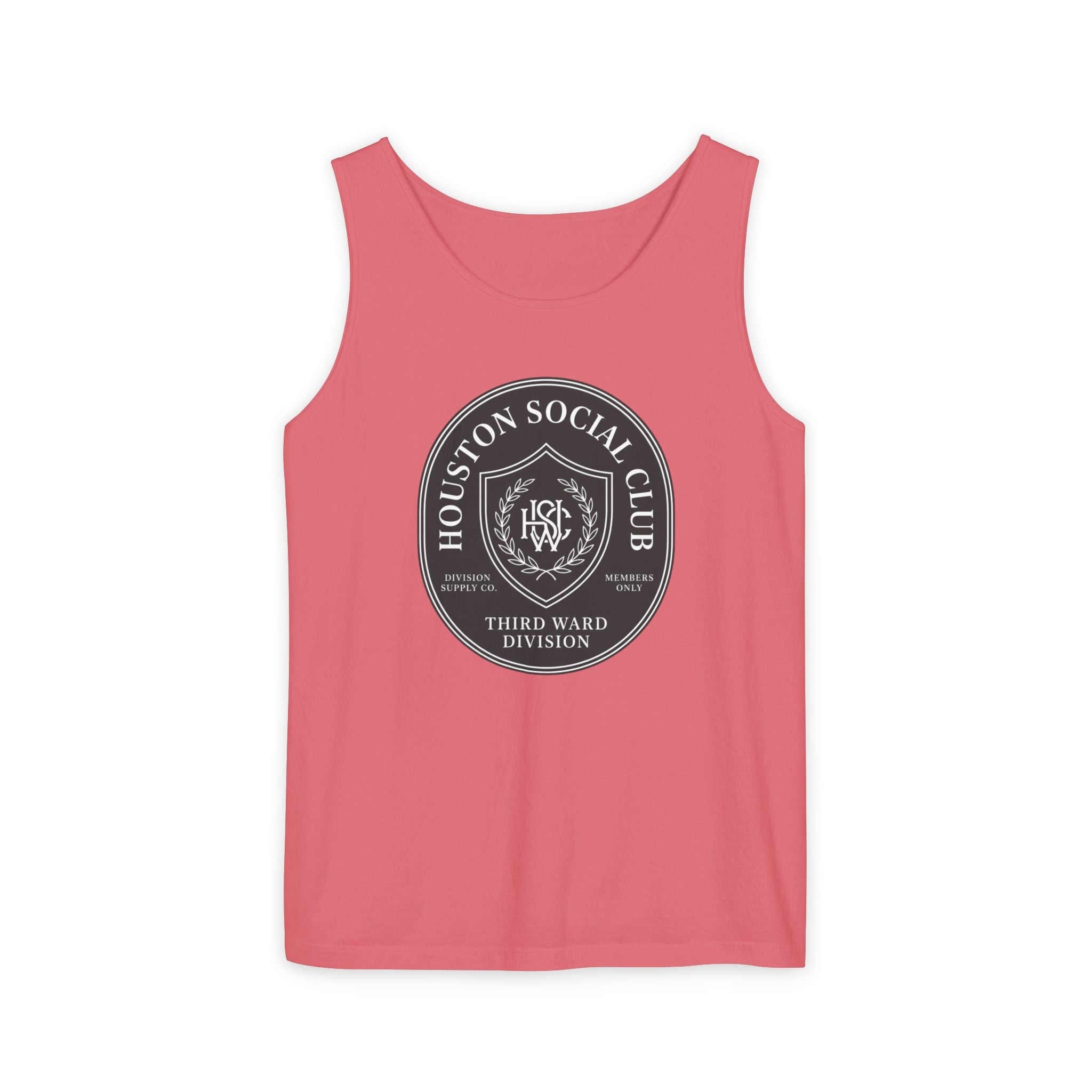 Houston Social Club Third Ward Division Tank Top — Vintage Badge Sleeveless Tee