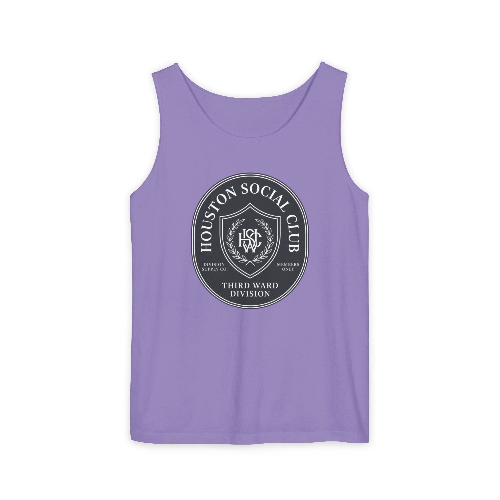 Houston Social Club Third Ward Division Tank Top — Vintage Badge Sleeveless Tee