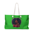 Lime Green Black Women Division Supply Co Weekender Bag — Lime Travel Tote