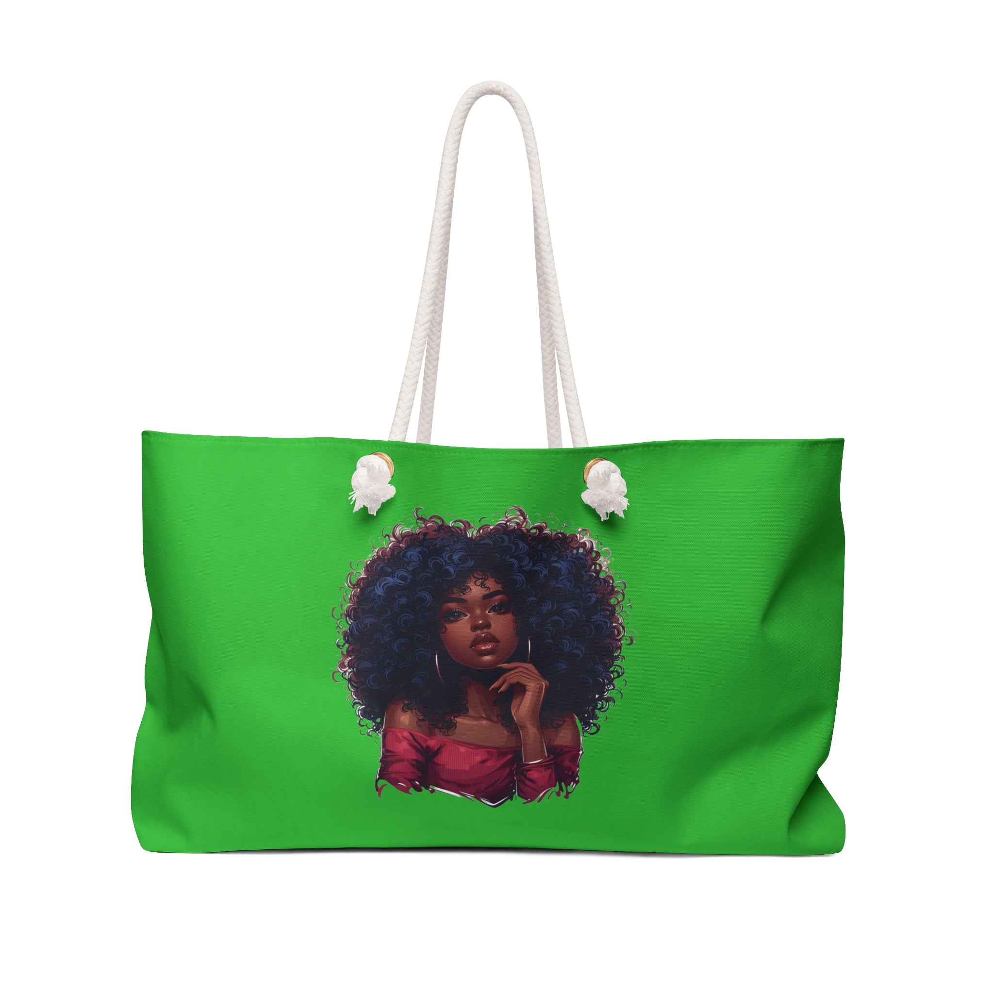 Lime Green Black Women Division Supply Co Weekender Bag — Lime Travel Tote